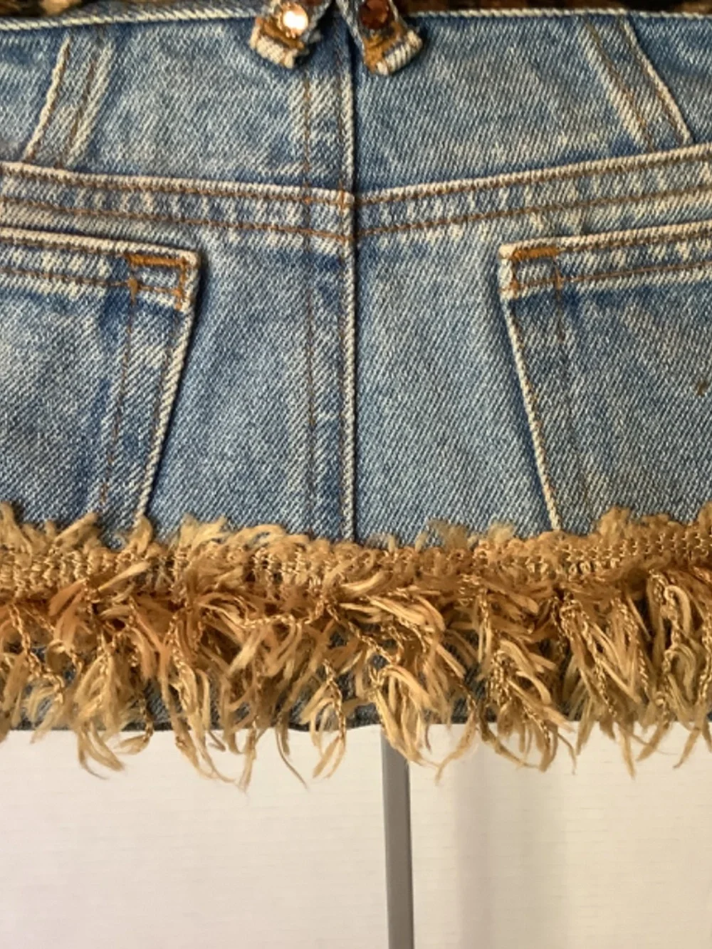 EUC Boutique blue jean denim hand purse bling animal - Picture 6 of 12